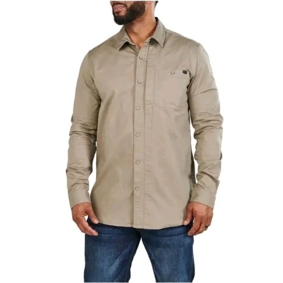 5.11 Tactical Canvas Safari Shirt Legend LS Mens 2XL Beige Conceal Pocket NWT - Picture 1 of 13